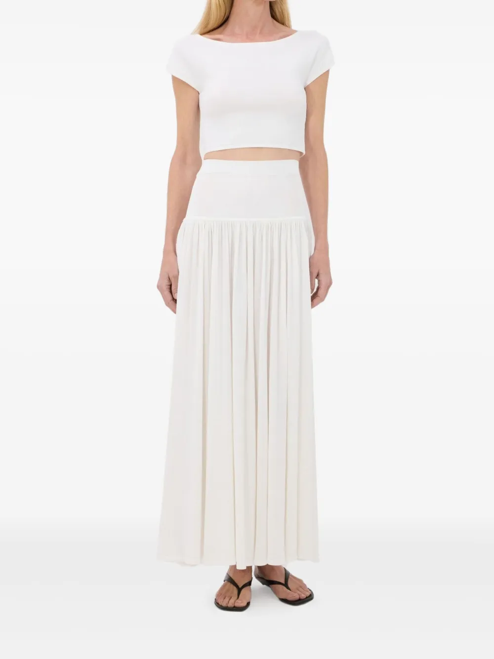 LouLou de Saison Jersey maxi-rok Wit
