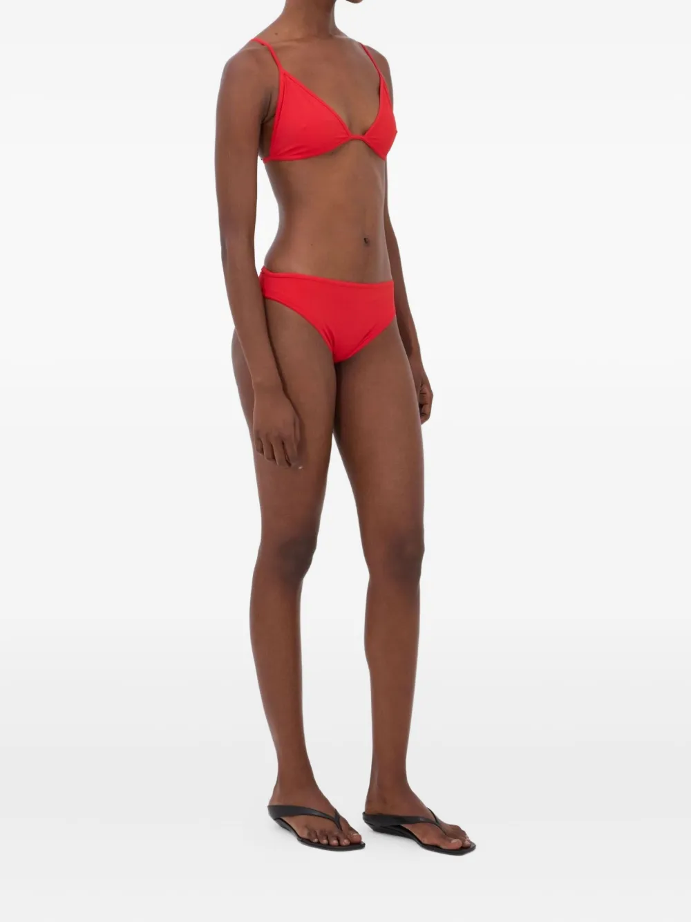 LouLou de Saison Sofia triangelvormige bikinitop Rood