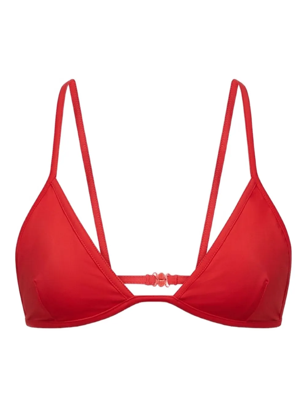 LouLou de Saison Sofia triangular bikini top | Red | Image 1