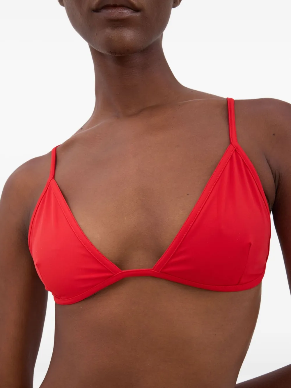 LouLou de Saison Sofia triangelvormige bikinitop Rood