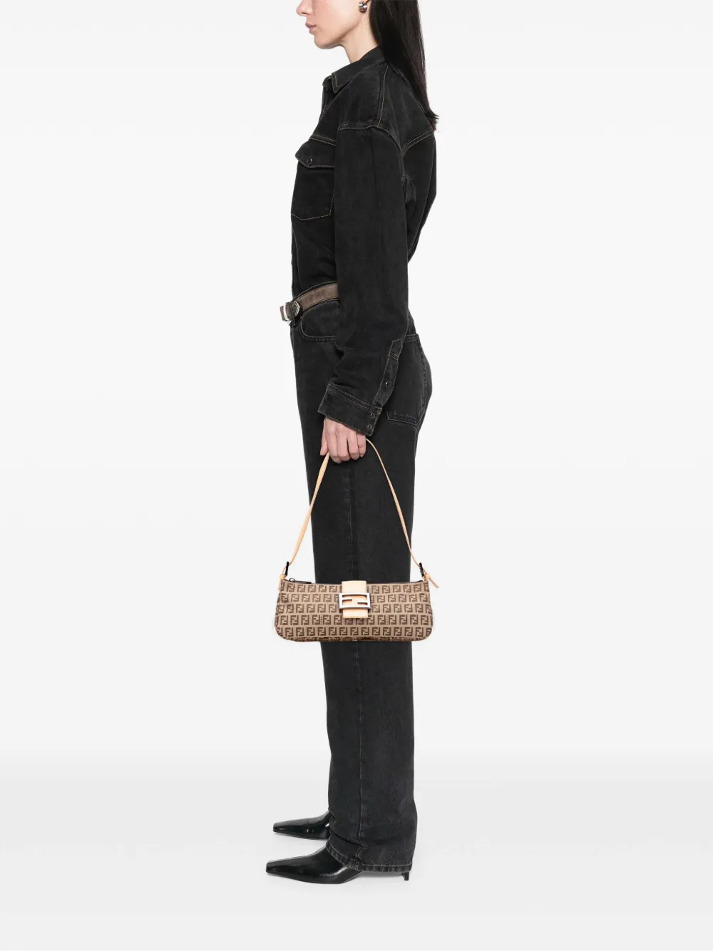 Fendi Pre-Owned 2000-2010 Zucchino Canvas shoulder bag | Pre-Owned | Image 2