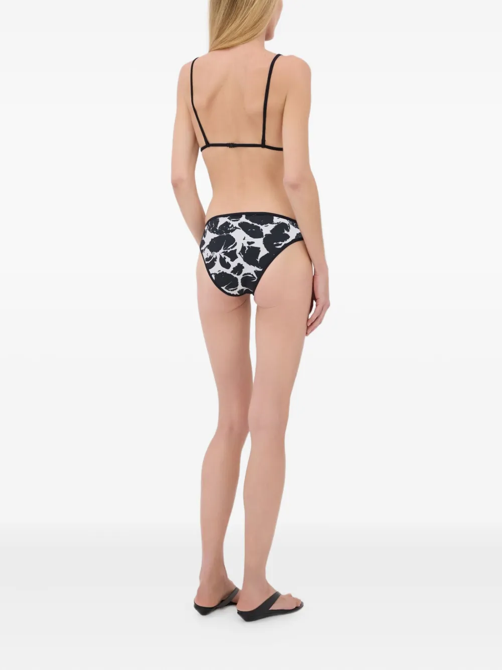 Loulou De Saison Taula Abstract-print Bikini Bottoms In Black