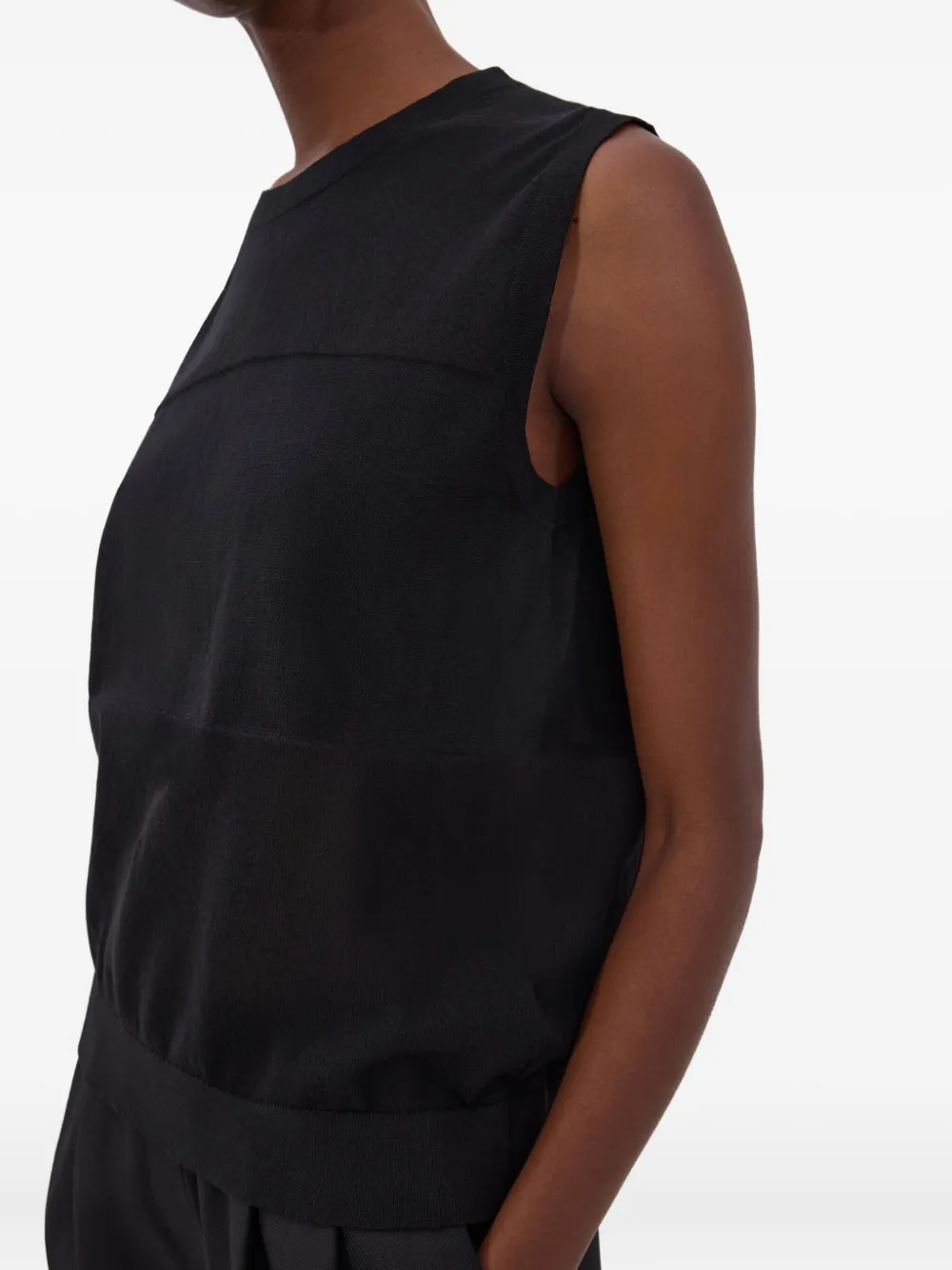 LouLou de Saison Anita mouwloze top Zwart