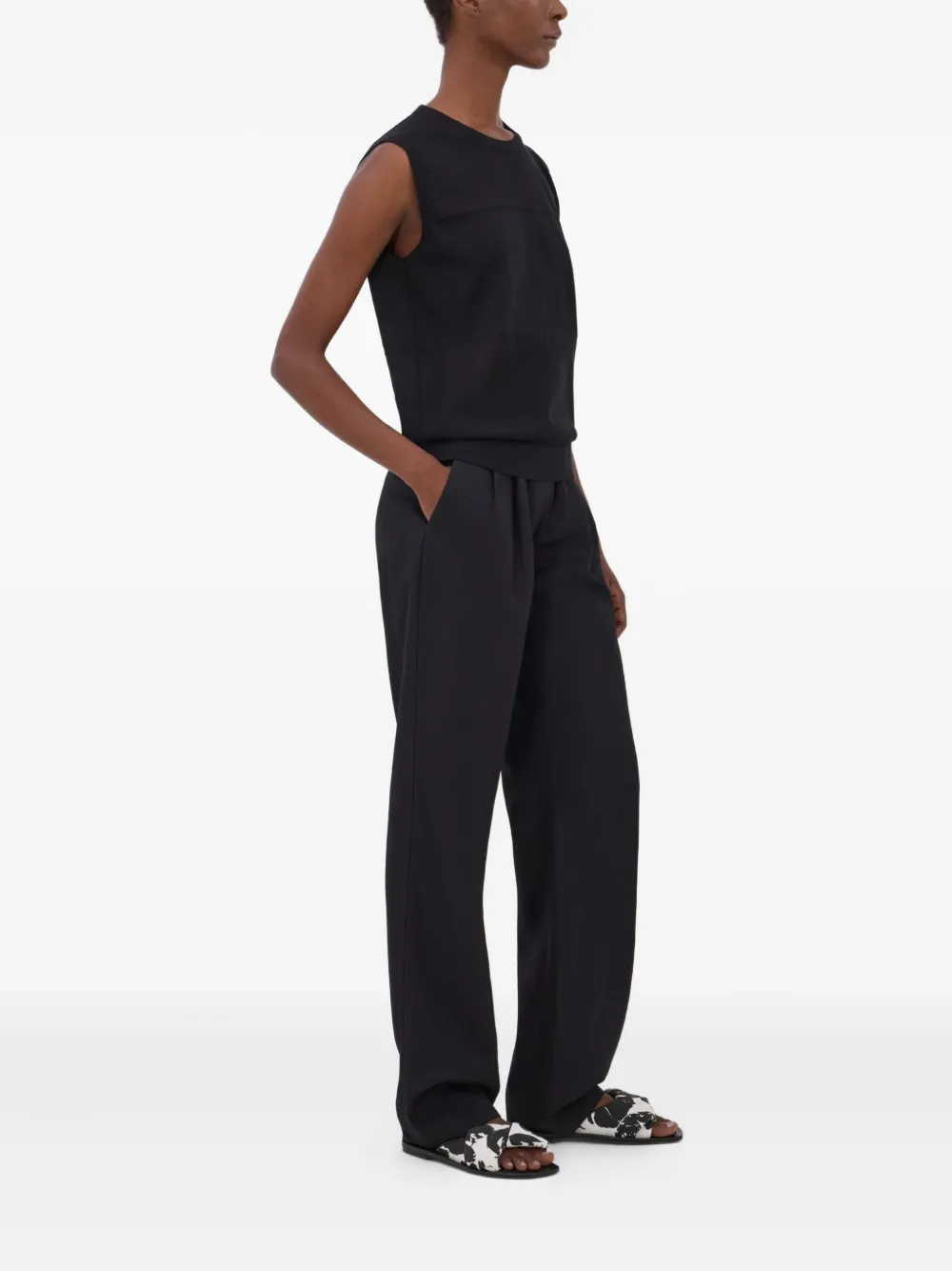 LouLou de Saison Anita mouwloze top Zwart