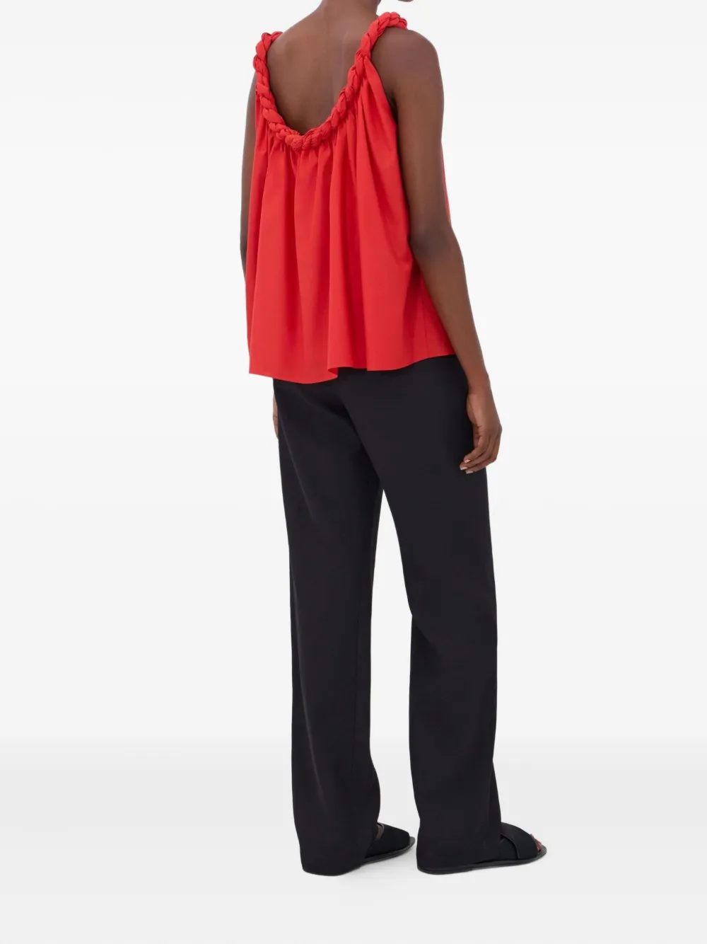 LouLou de Saison Garino top met gedraaide hals Rood