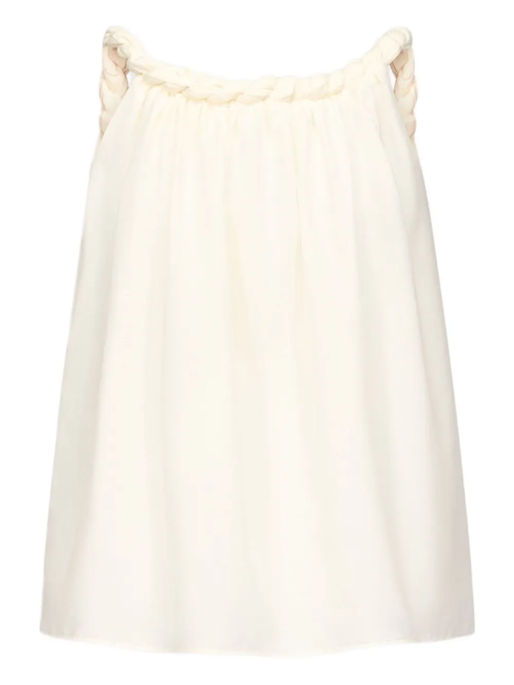 LouLou de Saison Garino voile gathered top Wit