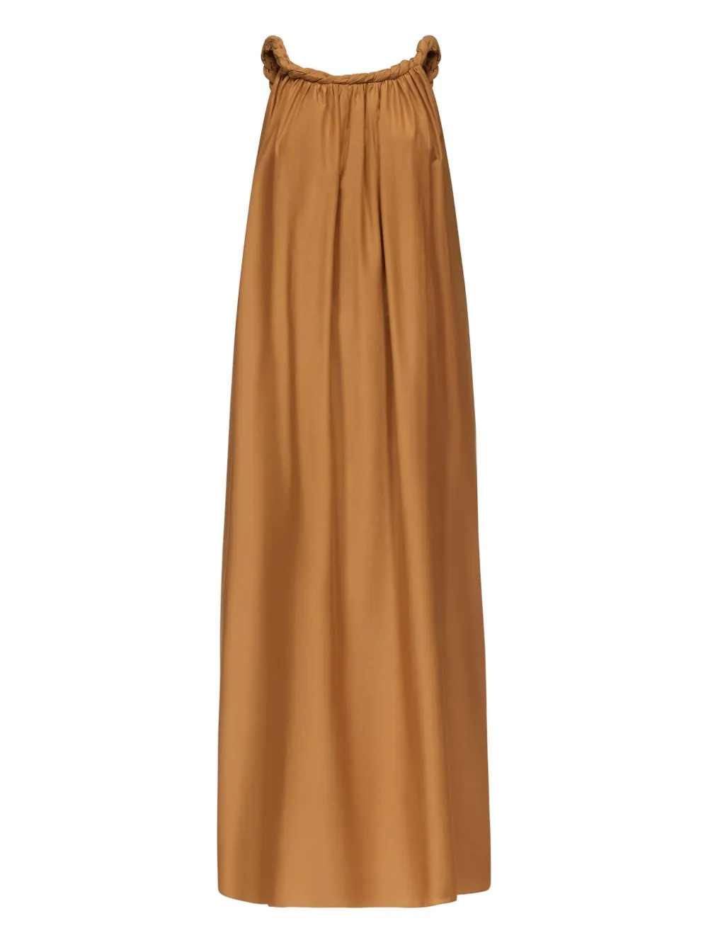 LouLou de Saison Kika gesmockte maxi-jurk met gedraaide hals Geel