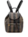Fendi Pre-Owned 20th Century Pequin Coated Canvas Drawstring backpack - Brown