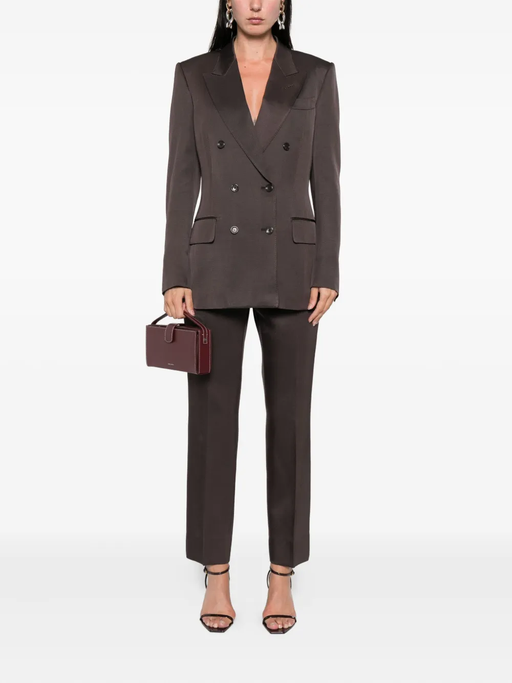 TOM FORD Broek met zakdetail Bruin