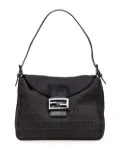 Fendi Pre-Owned 2000-2010 Zucchino Canvas Double Flap Mamma shoulder bag - Black