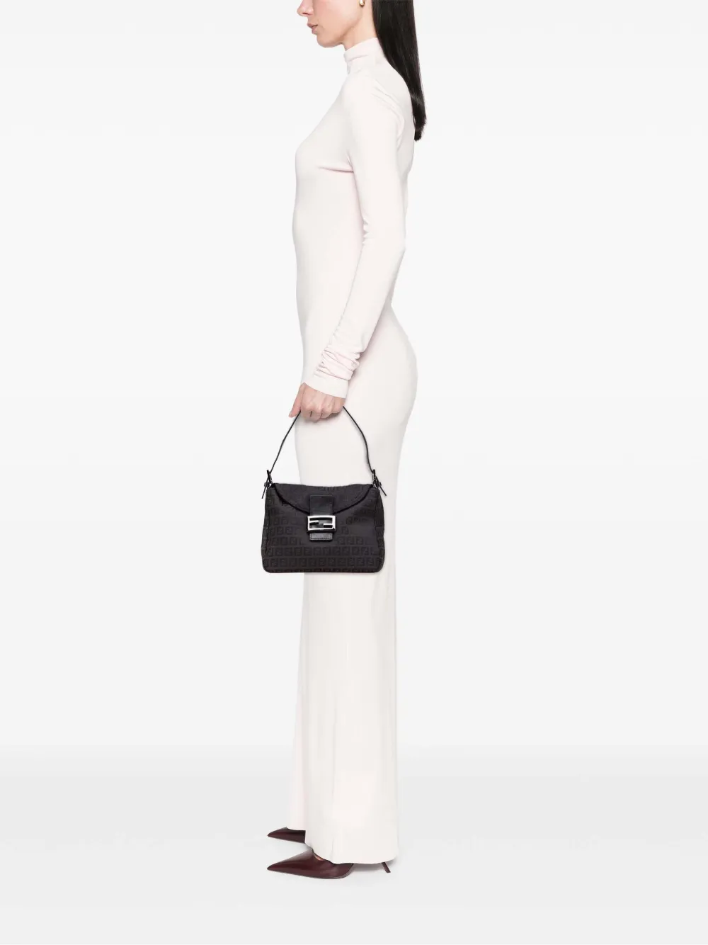 Fendi Pre-Owned 2000-2010 Zucchino Canvas Double Flap Mamma shoulder bag | Pre-Owned | Image 2