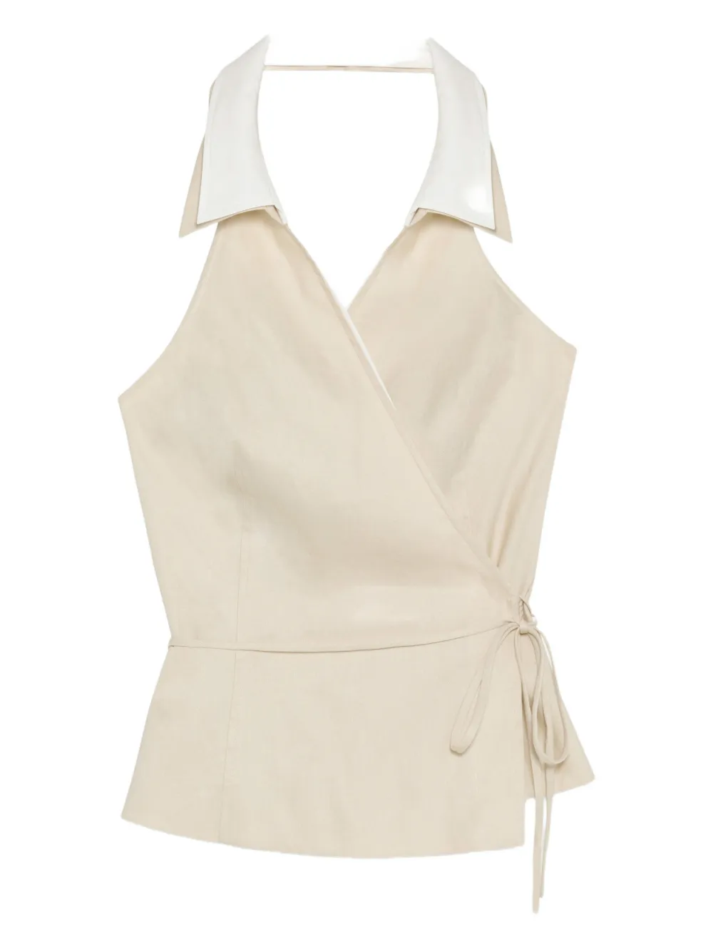 Simkhai Campbell collared wrap top | neutro | Image 1