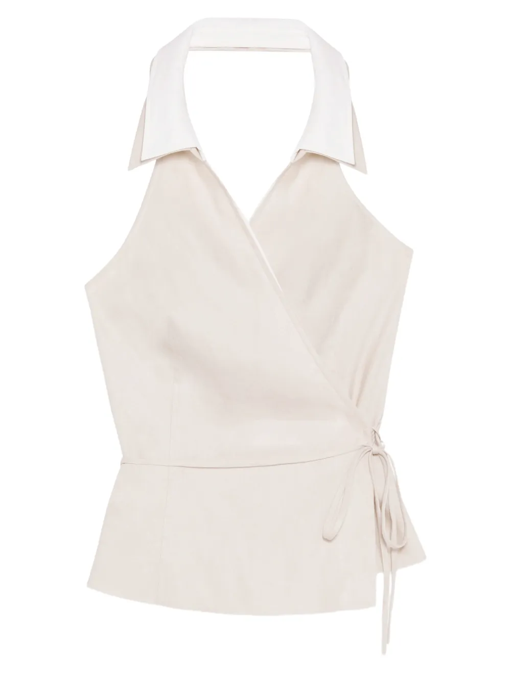 Simkhai Campbell collared wrap top | Neutrals | Image 1