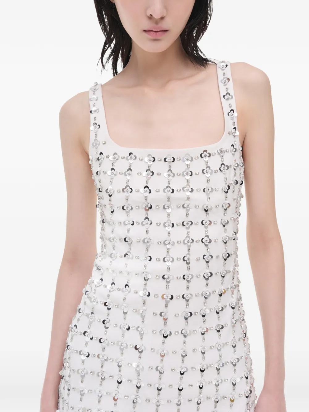 Ziva Floral-Embellished Mini Dress