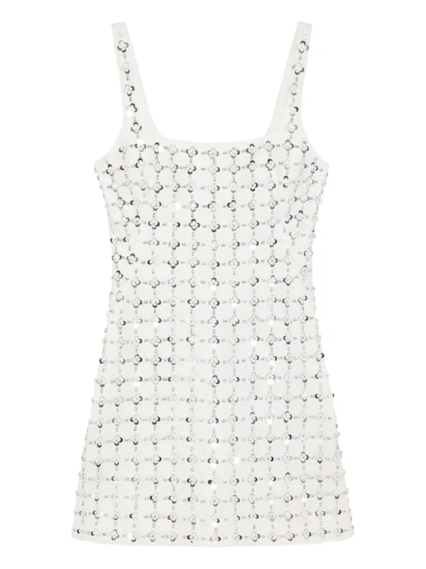 Simkhai Ziva Floral-embellished Mini Dress in White