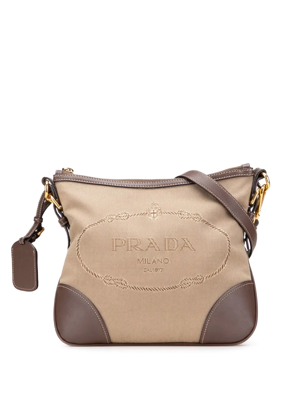 Prada Pre-Owned 2019-2025 Canvas Canapa Logo crossbody bag - Brown