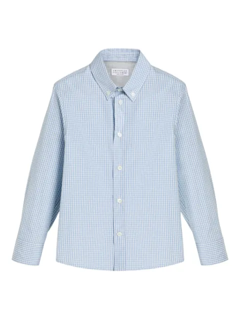 Brunello Cucinelli Kids قميص كاروهات