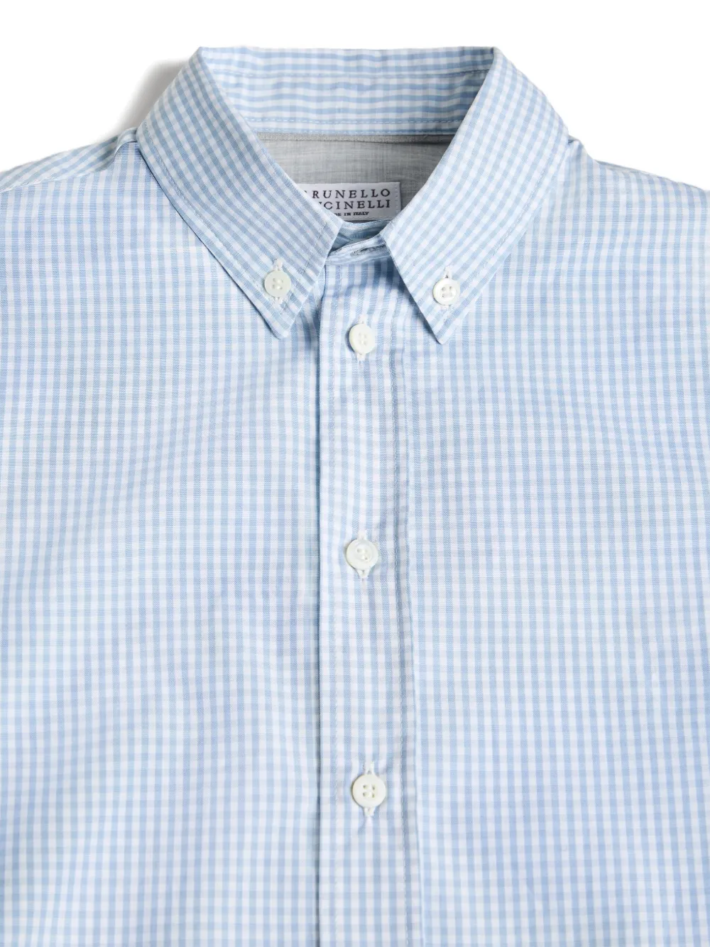 Brunello Cucinelli Kids checked shirt Blauw