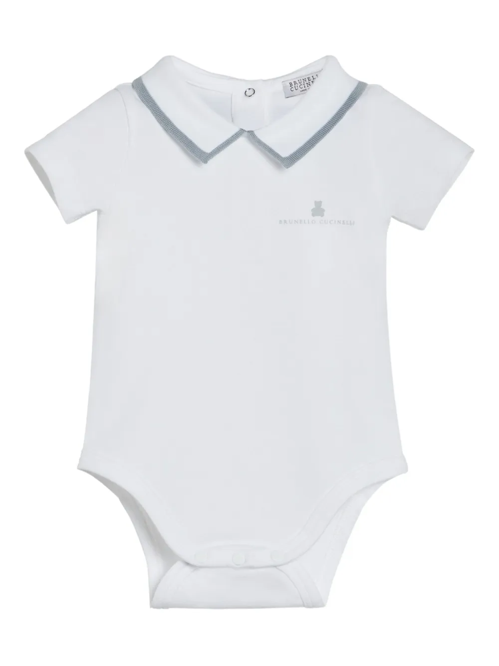  Brunello Cucinelli Kids Baby Bernie 2-piece Bodysuit Set - Sky Blue 