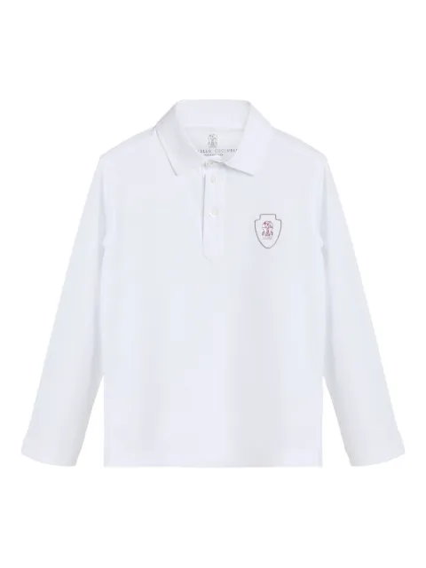 Brunello Cucinelli Kids logo-patch polo shirt