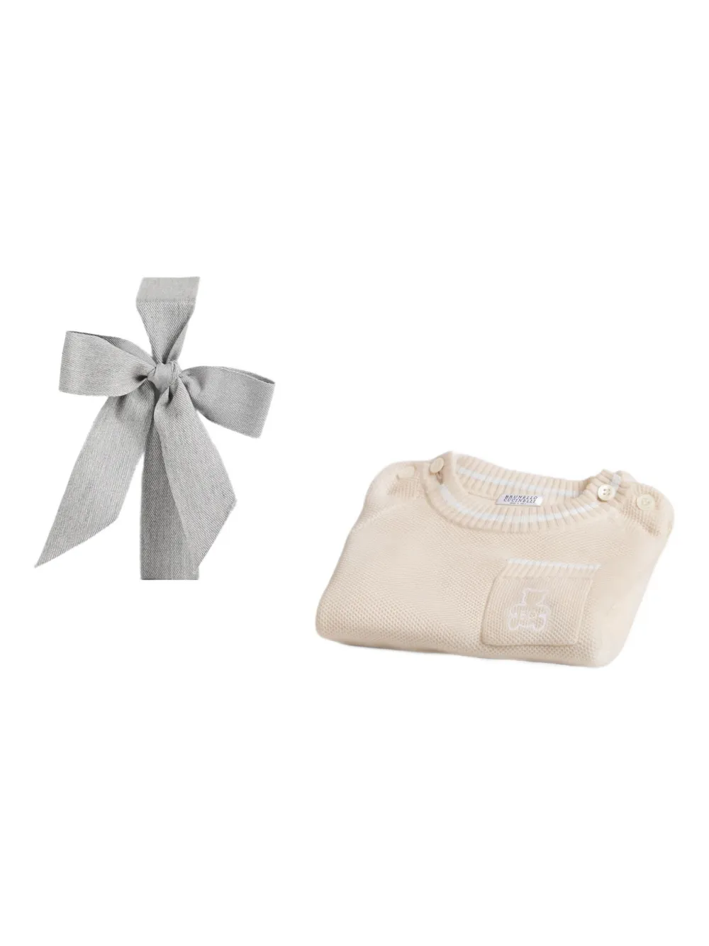 Brunello Cucinelli Bernie-motif Romper In Neutral