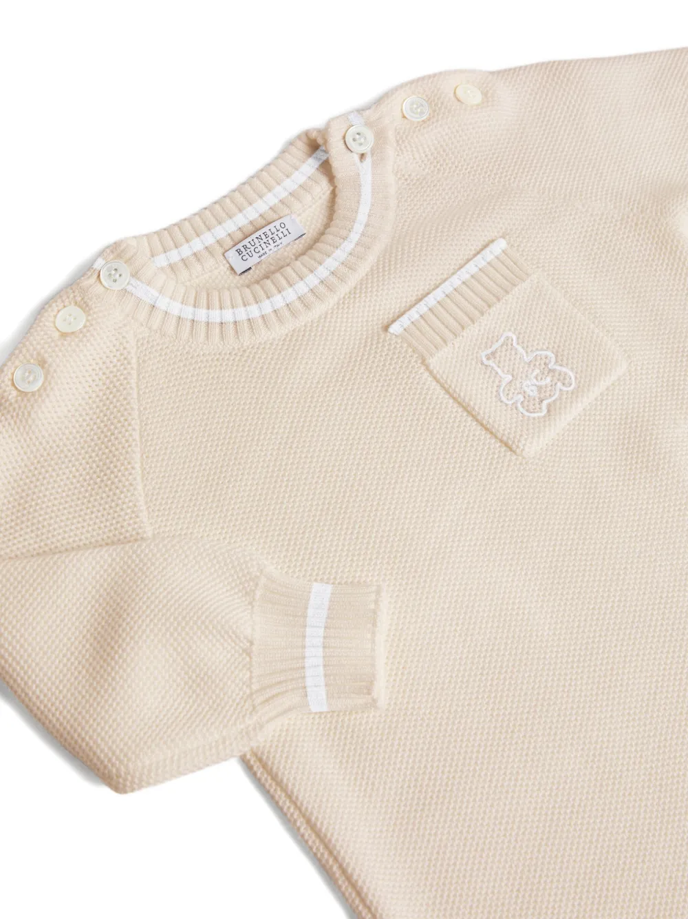 Brunello Cucinelli Bernie-motif Romper In Neutral