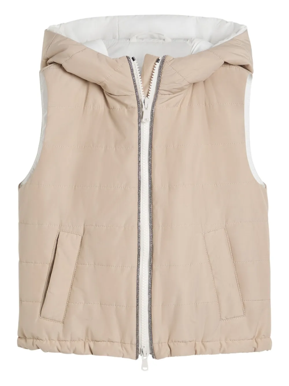 Brunello Cucinelli Kids padded gilet Beige