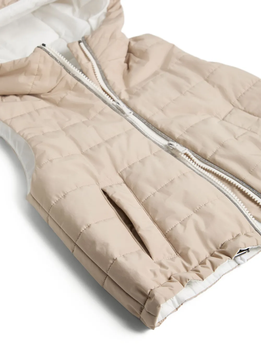 Brunello Cucinelli Kids padded gilet Beige
