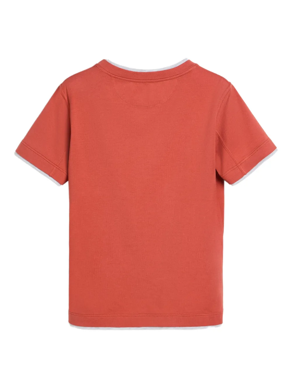Brunello Cucinelli Kids layering T-shirt Oranje