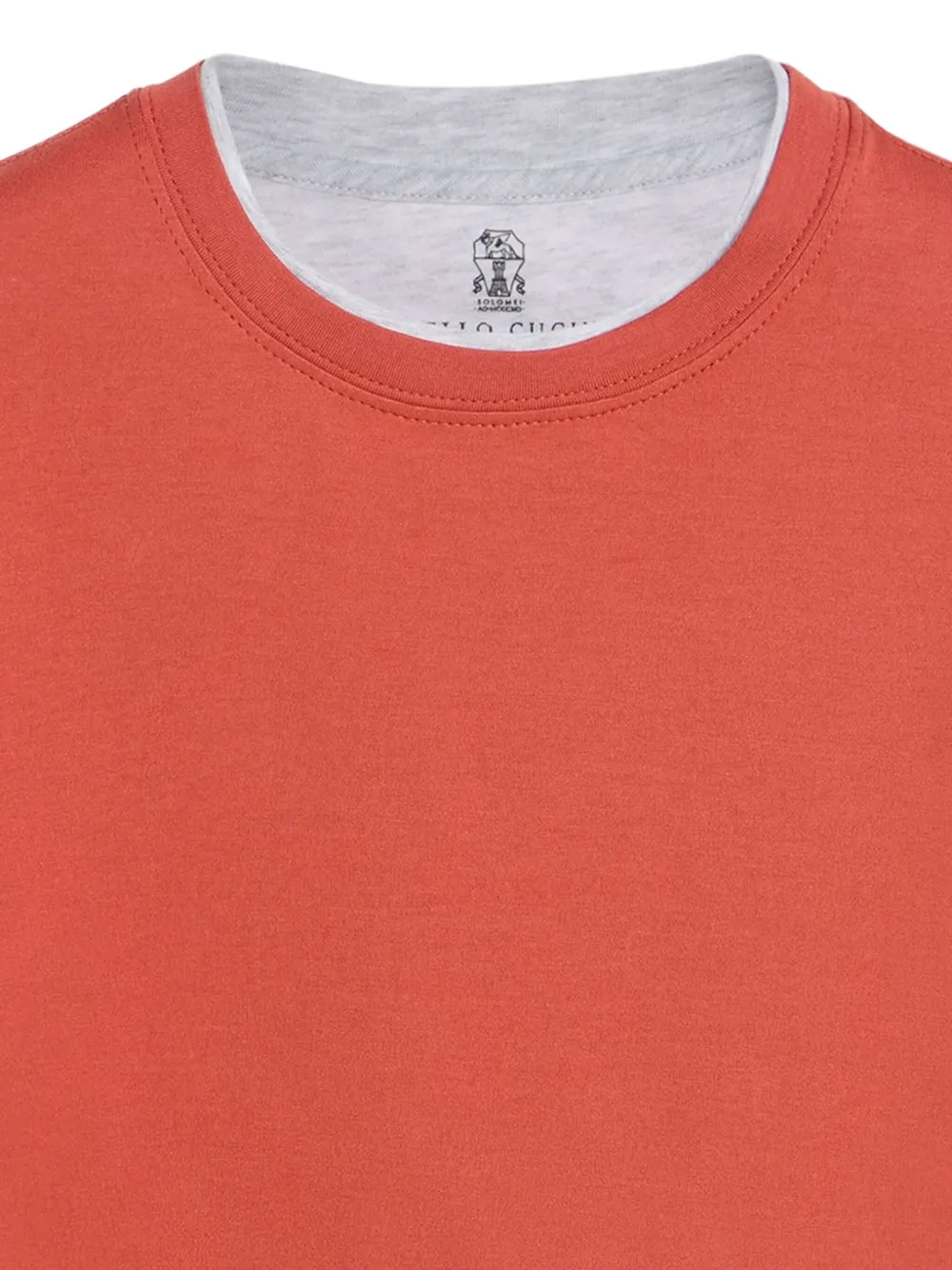 Brunello Cucinelli Kids layering T-shirt Oranje