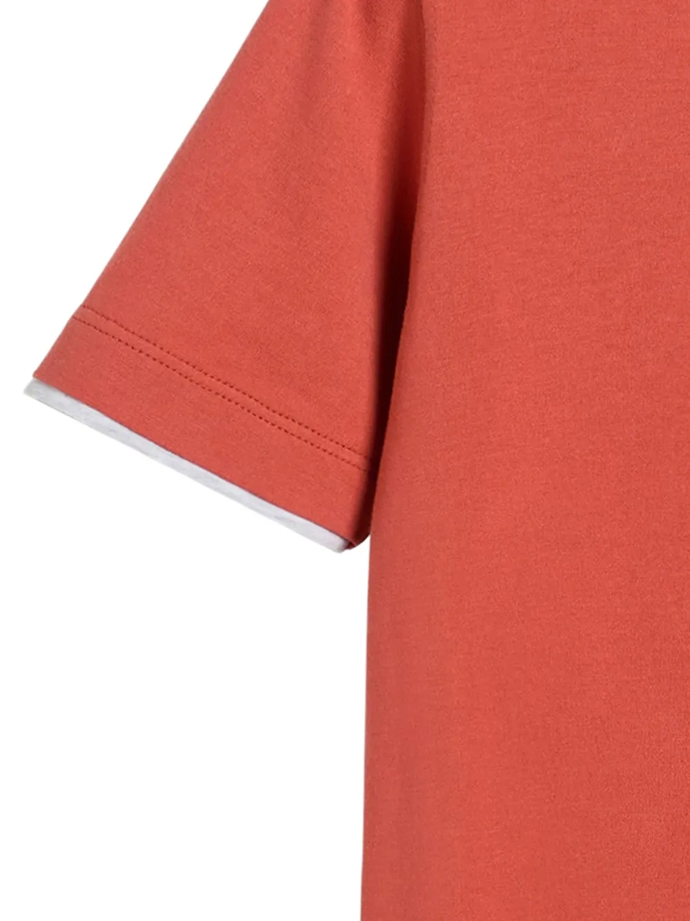 Brunello Cucinelli Kids layering T-shirt Oranje