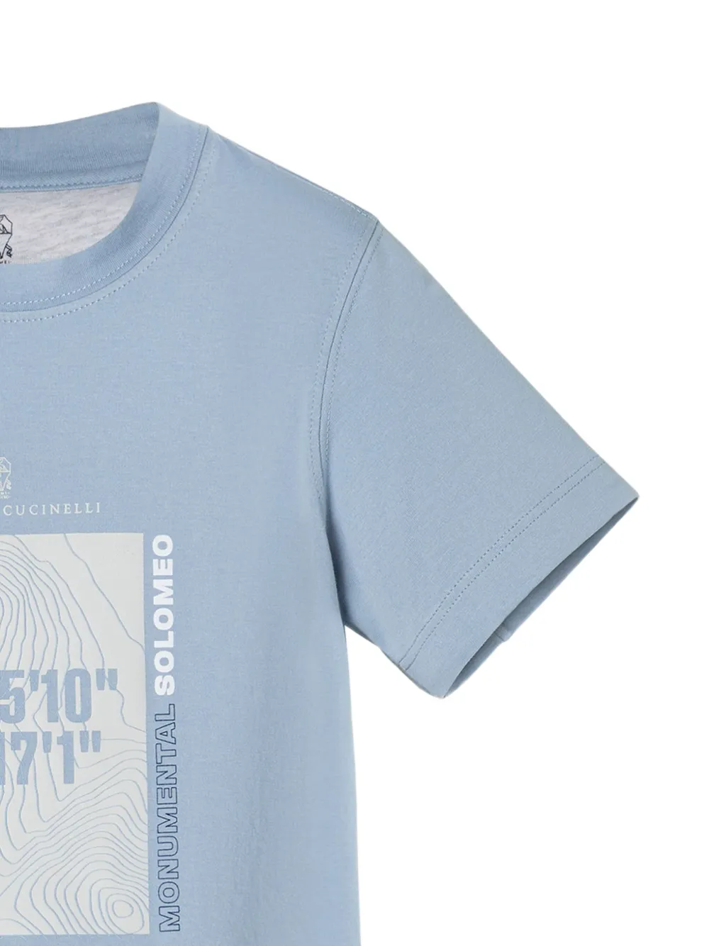Brunello Cucinelli Kids jersey T-shirt Blauw