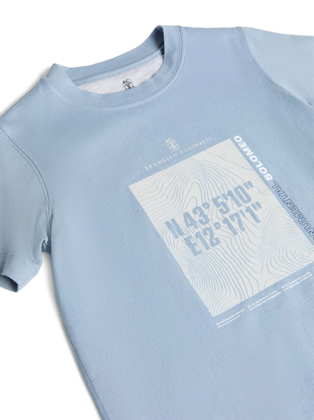 Brunello Cucinelli Kids jersey T-shirt Blauw