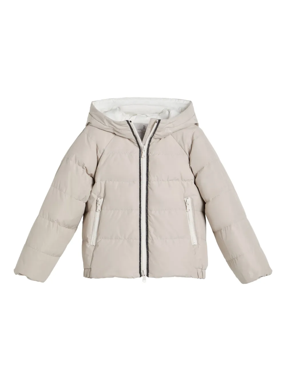 Brunello Cucinelli Kids water-resistant puffer jacket Beige