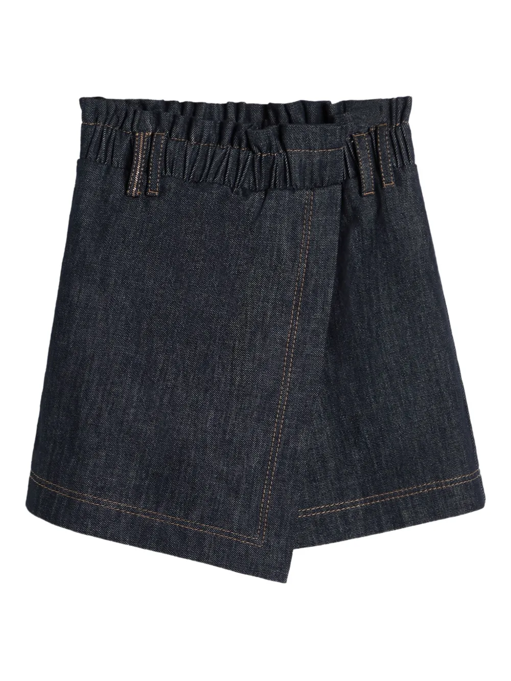 Brunello Cucinelli Kids asymmetric mini skirt | Blue | Image 1