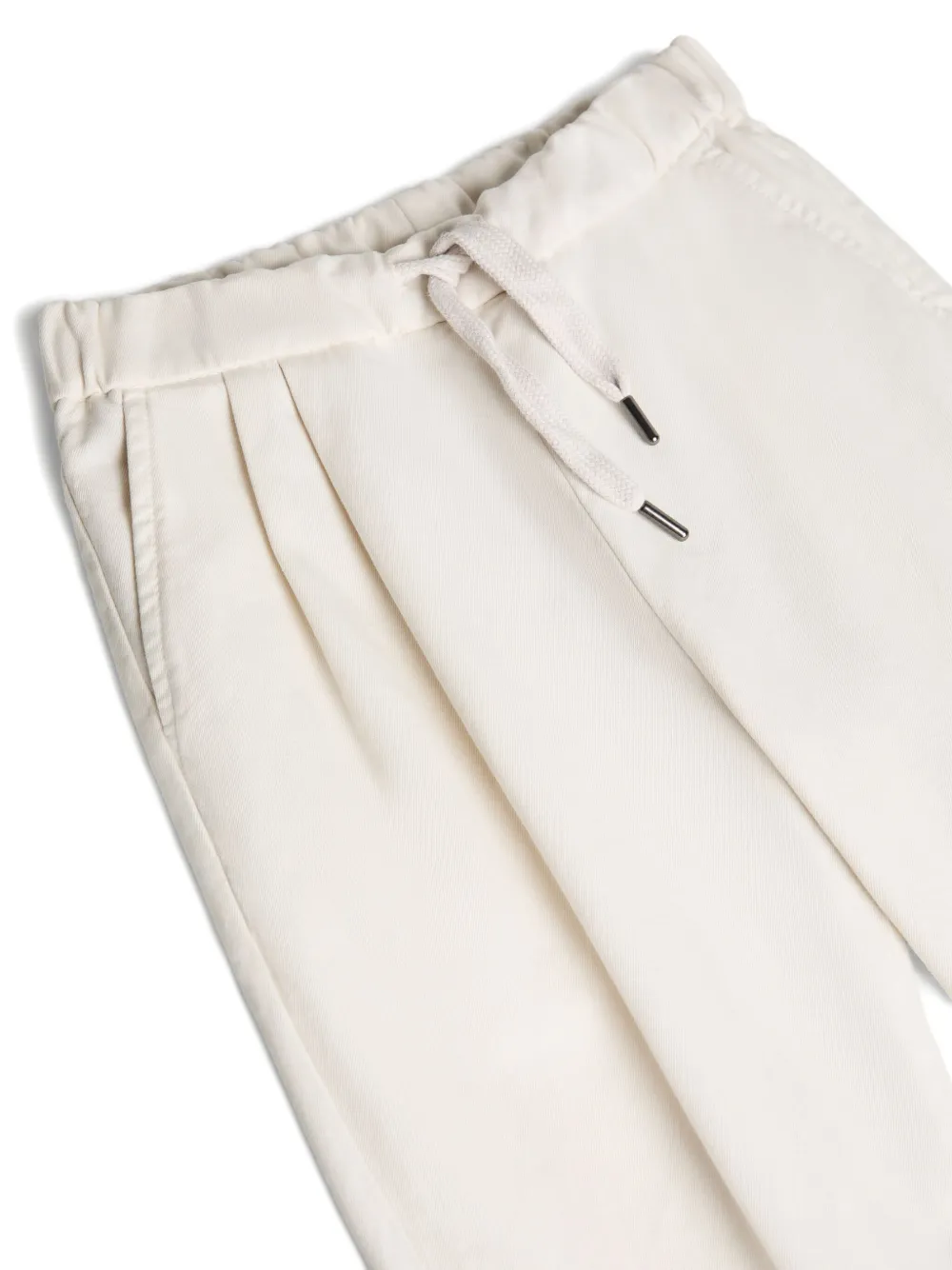 Brunello Cucinelli Kids cotton drawstring trousers Beige