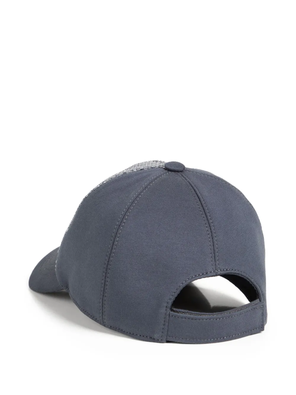 Brunello Cucinelli Kids sequin-embellished baseball cap - Blauw