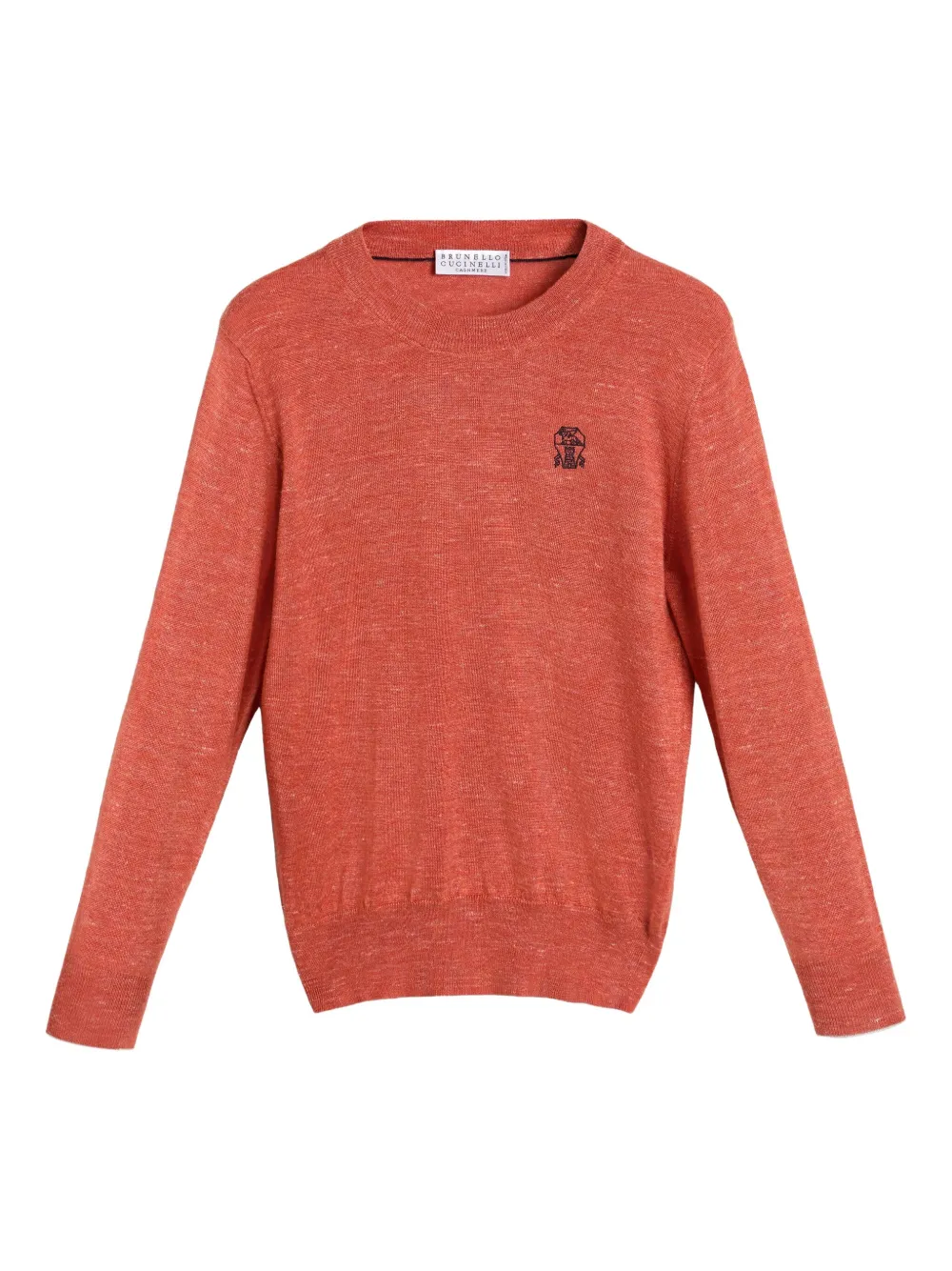 Brunello Cucinelli Kids jersey T-shirt Oranje