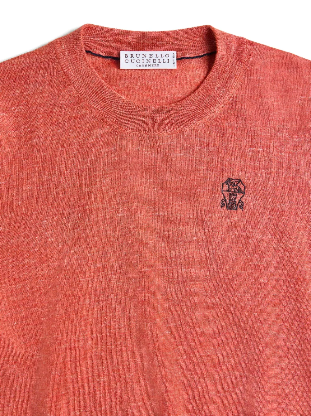 Brunello Cucinelli Kids jersey T-shirt Oranje