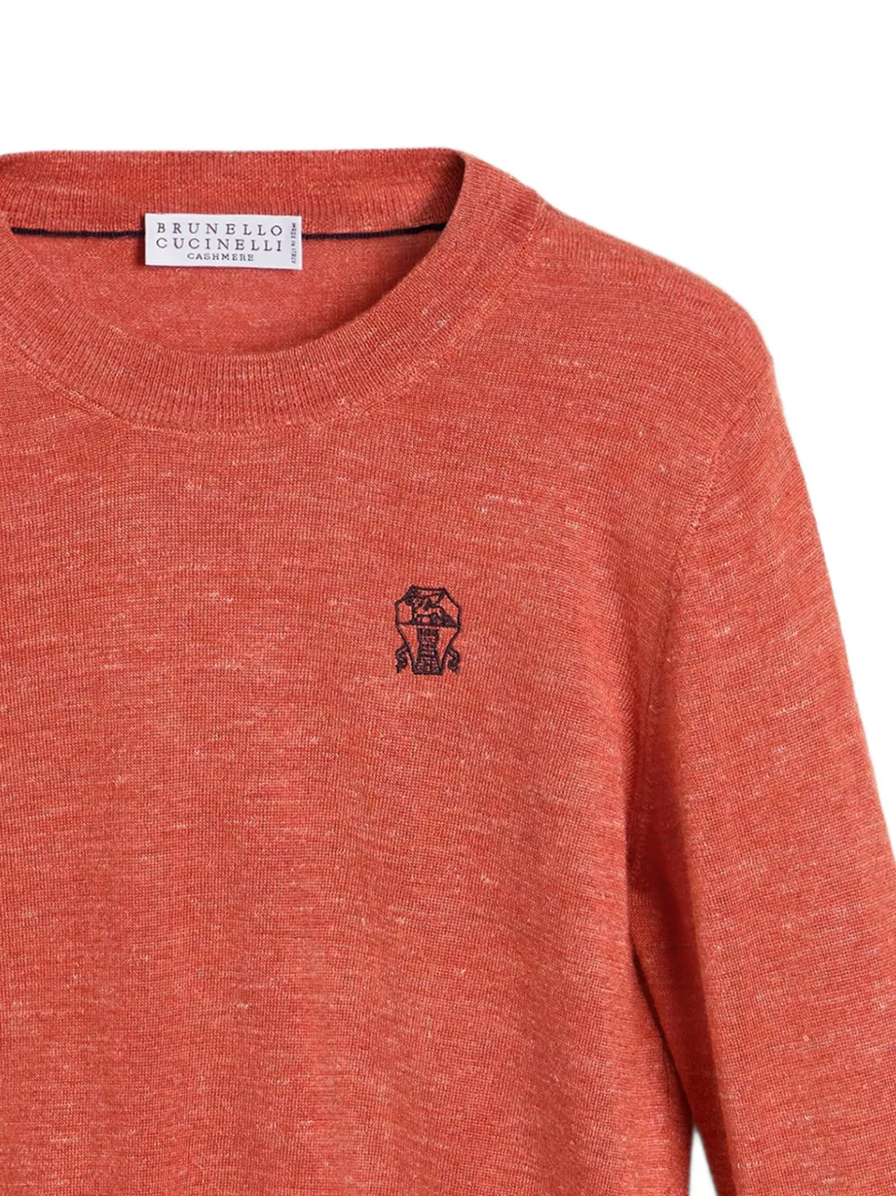 Brunello Cucinelli Kids jersey T-shirt Oranje