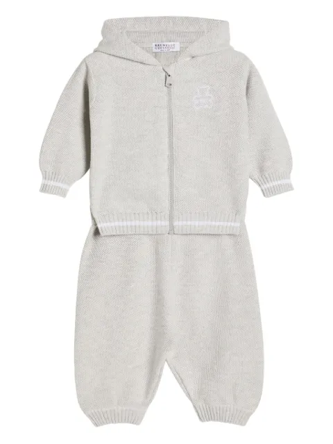 Brunello Cucinelli Kids Bernie-embroidered knitted tracksuit