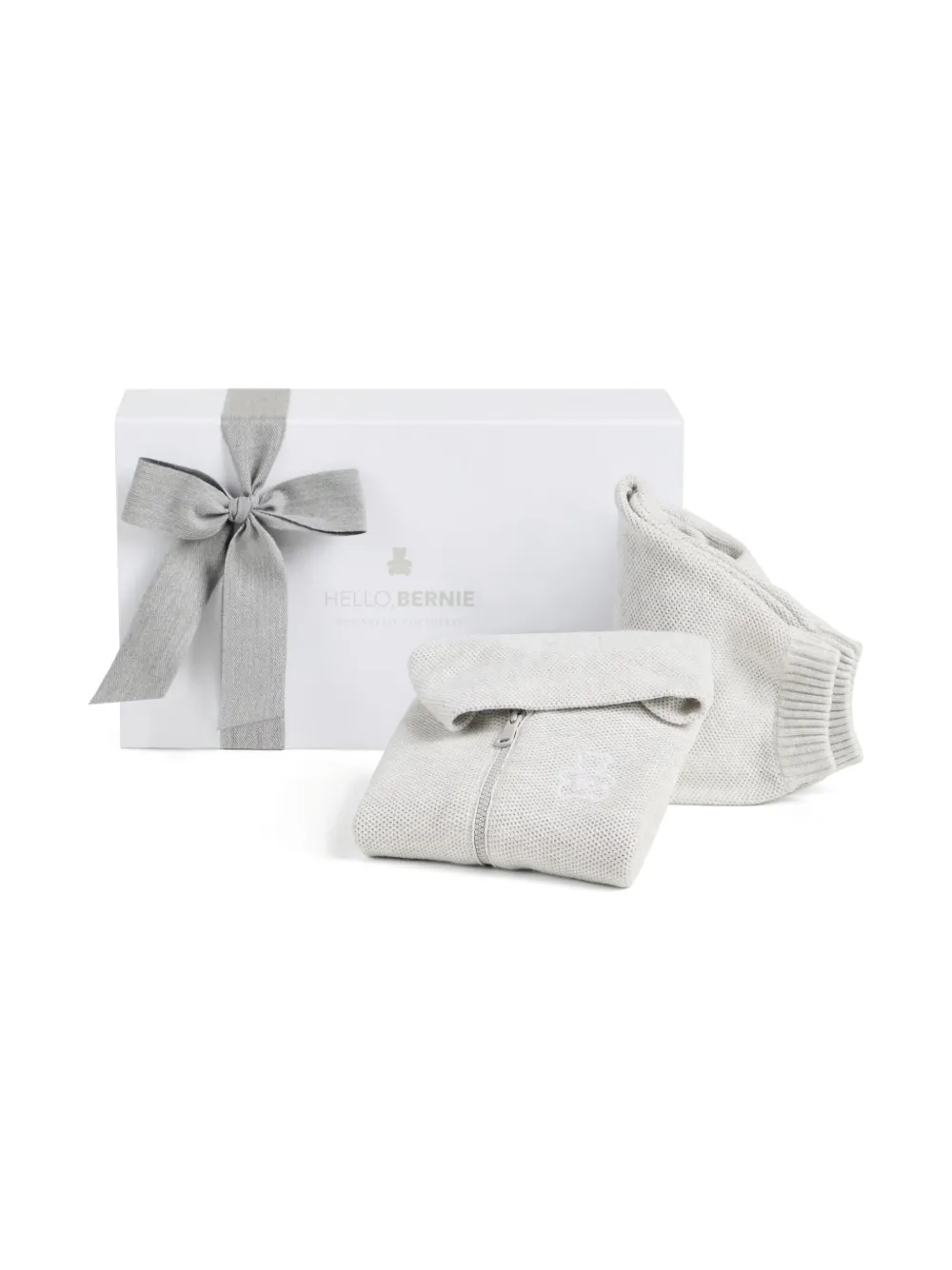 Brunello Cucinelli Kids Baby Bernie knit coordinated set Grijs