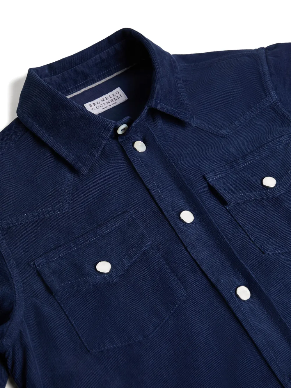 Brunello Cucinelli Corduroy Shirt In Blue