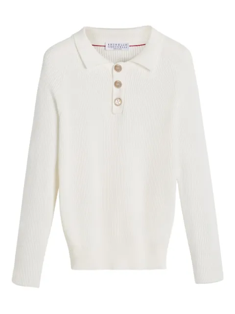 Brunello Cucinelli Kids قميص بولو منسوج
