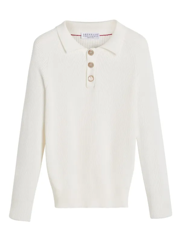 Brunello Cucinelli Kids knitted polo shirt