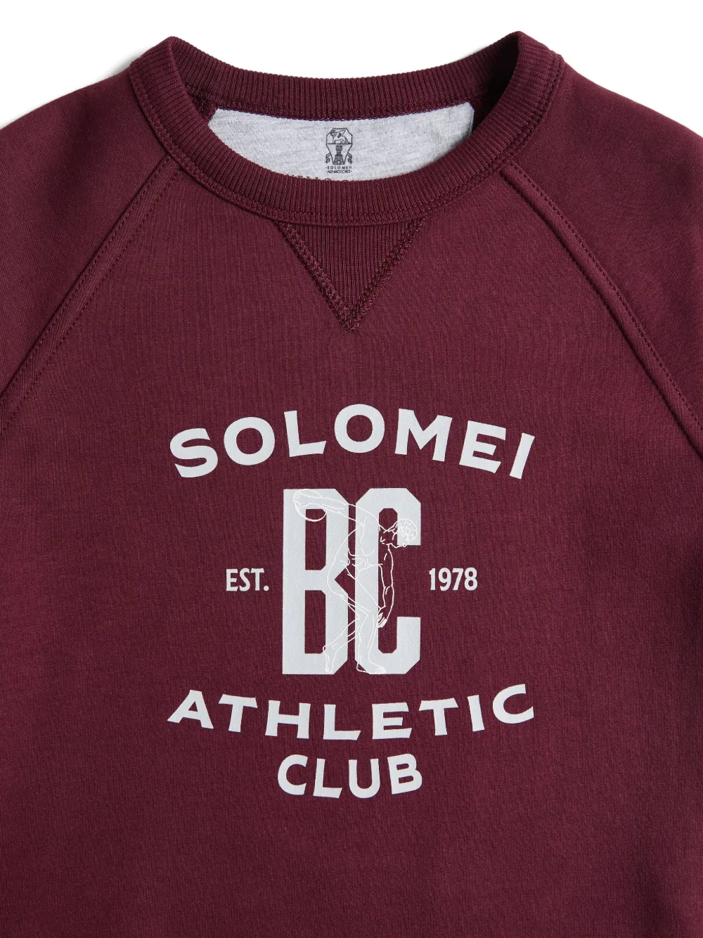 Brunello Cucinelli Kids cotton terry sweatshirt Rood