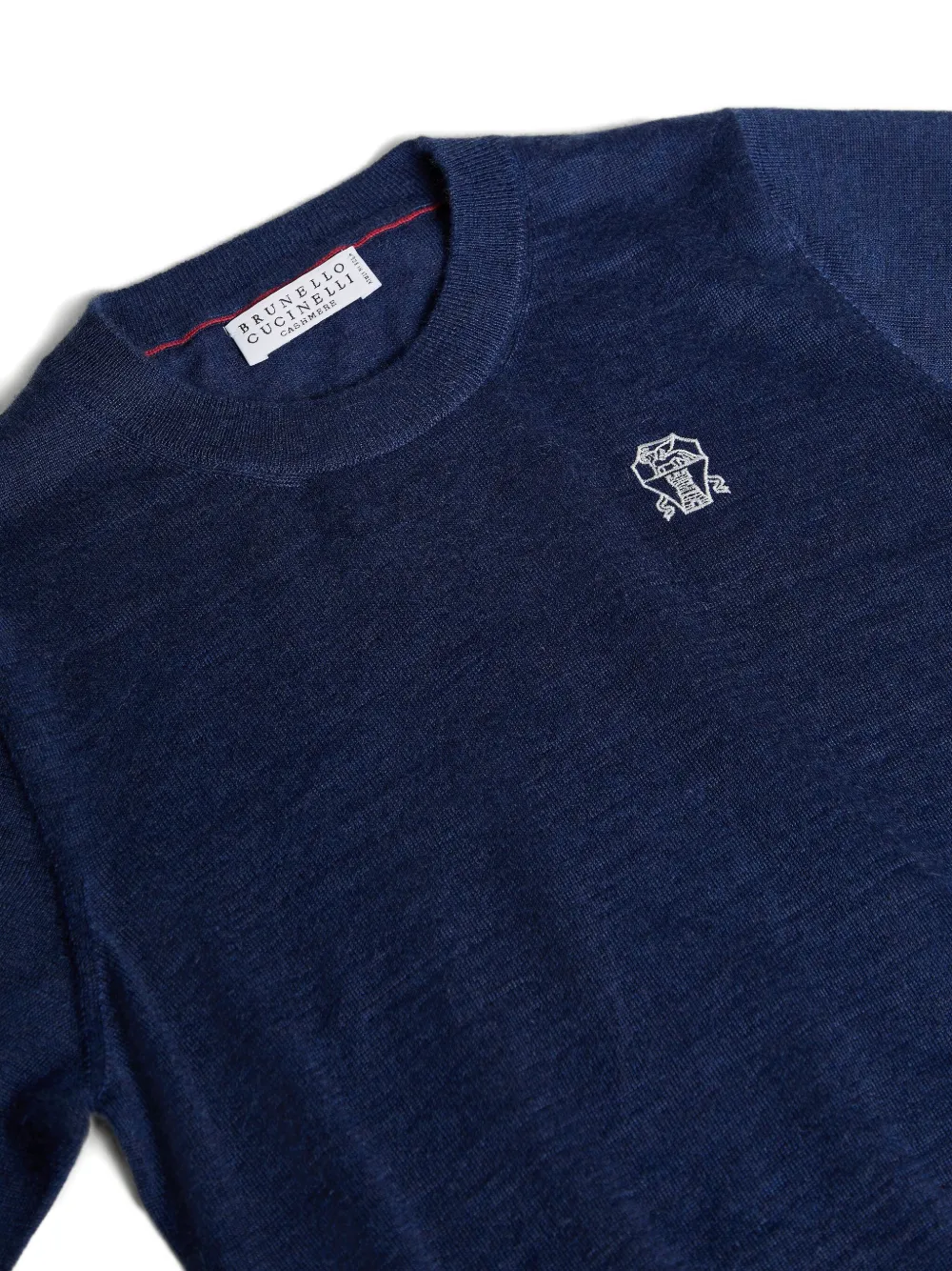 Brunello Cucinelli Kids Top met geborduurd logo Blauw