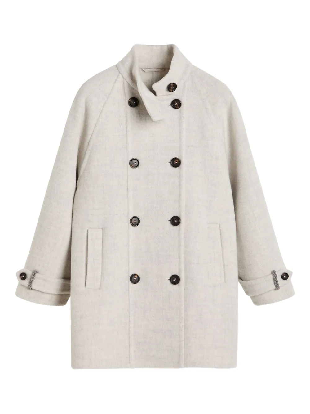 Brunello Cucinelli Kids Jas met knopen Grijs