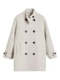 Brunello Cucinelli Kids double-fabric horn-button coat - Grey