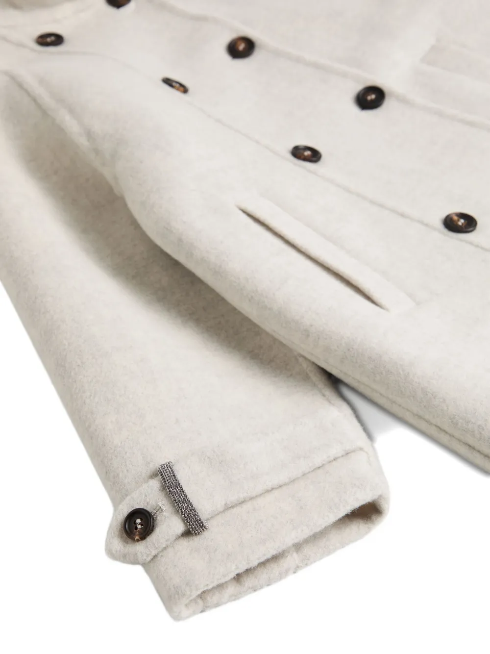 Brunello Cucinelli Kids Jas met knopen Grijs
